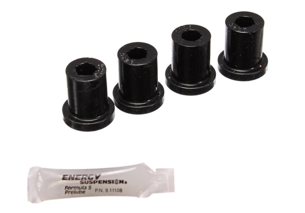 Energy Suspension Rear Leaf Spring Shackle Bushing Black for 1981-1985 Jeep Scrambler 2.2117G