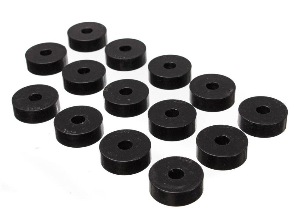 Energy Suspension Body Mount Bushings Black for 1966-1968 Jeep CJ5A 2.4101G