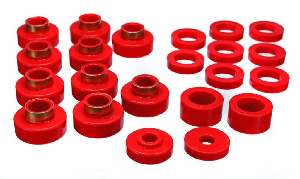 Energy Suspension Body Mount Bushings Red for 1980-1986 Jeep CJ7 2.4102R