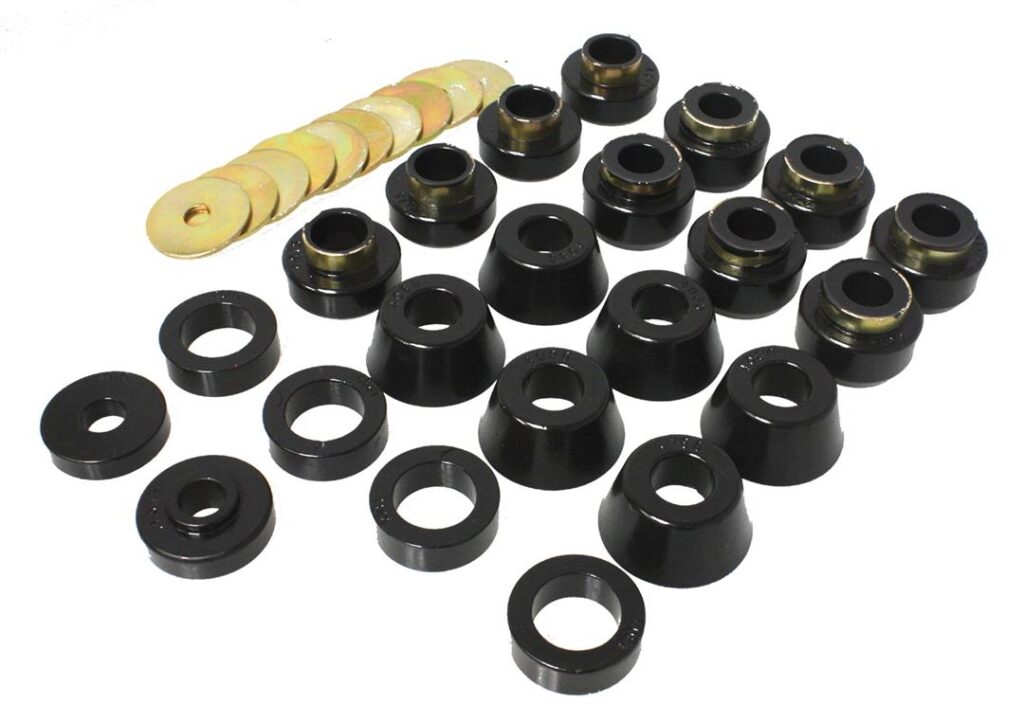 Energy Suspension Body Mount Bushings Black for 1987-1995 Jeep Wrangler YJ 2.4105G