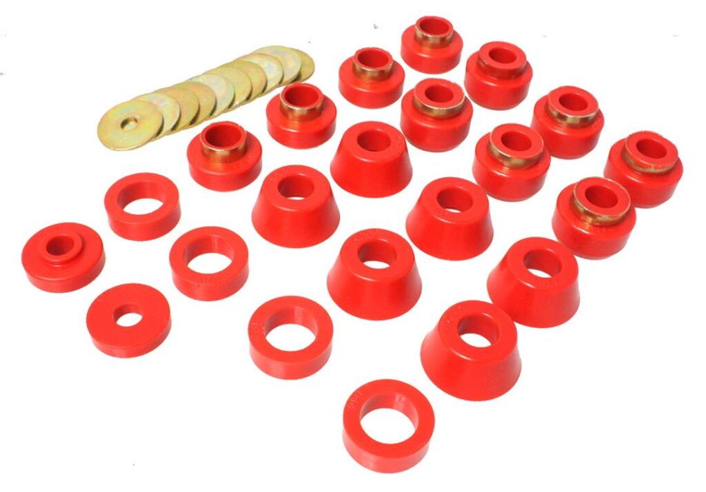 Energy Suspension Body Mount Bushings Red for 1987-1995 Jeep Wrangler YJ 2.4105R