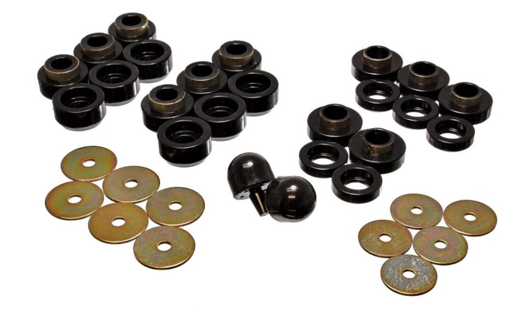 Energy Suspension Body Mount Bushings Black for 1997-2006 Jeep Wrangler TJ 2.4107G