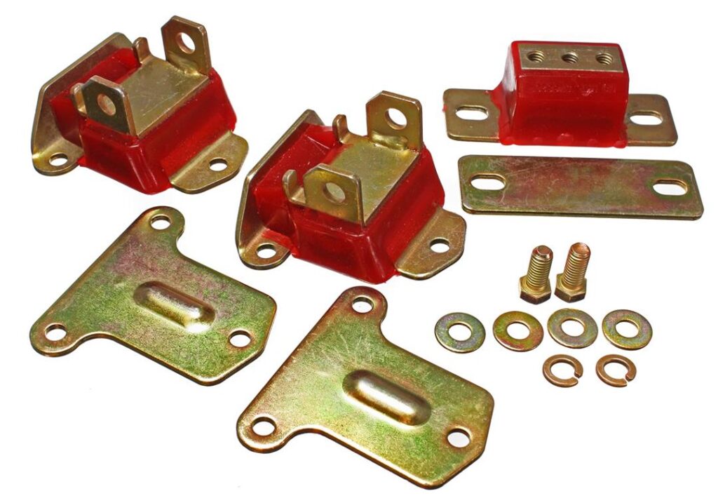 Energy Suspension Motor And Trans Mount Set Red for 1968-1972 Chevrolet Chevelle 3.1122R