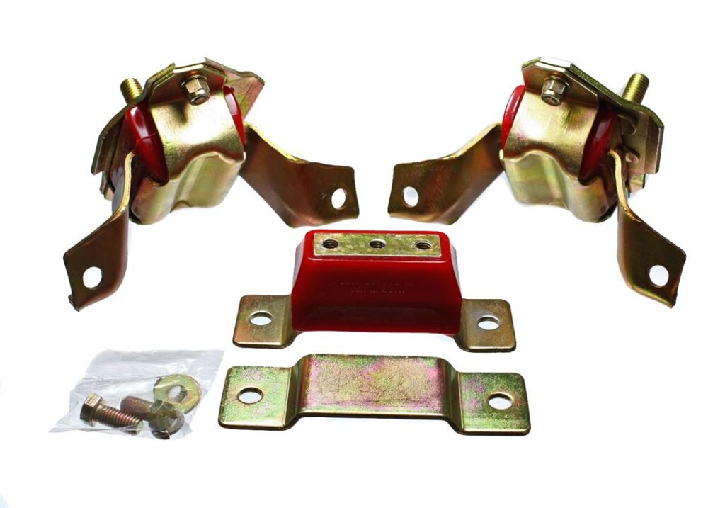 Energy Suspension Motor And Trans Mount Set Red for 1984-1995 Ford Mustang 4.1124R