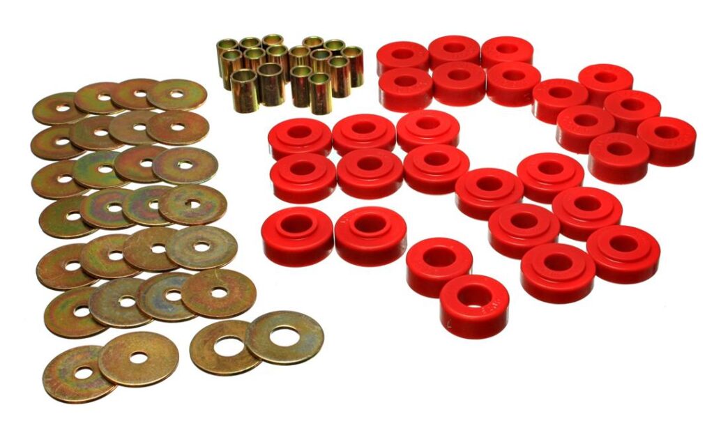 Energy Suspension Rear Leaf Spring Shackle Bushing Red for 1975-1976 Ford F-100 4WD 4.2127R