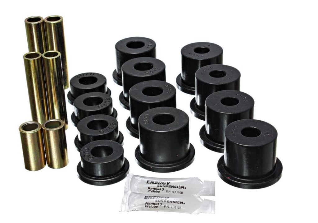 Energy Suspension Front Leaf Spring Shackle Bushing Black for 1988-1997 Ford F Super Duty 4.2142G