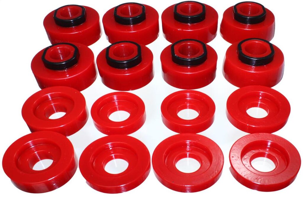 Energy Suspension Body Mount Bushings Red for 2008-2016 Ford F-350 Super Duty 4.4124R