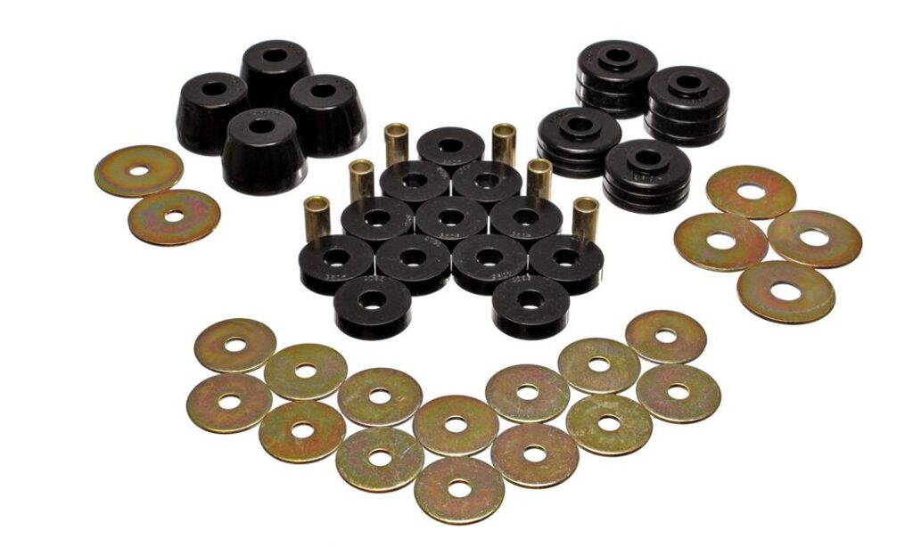 Energy Suspension Body Mount Bushings Black for 1974-1993 Dodge Ramcharger 5.4102G