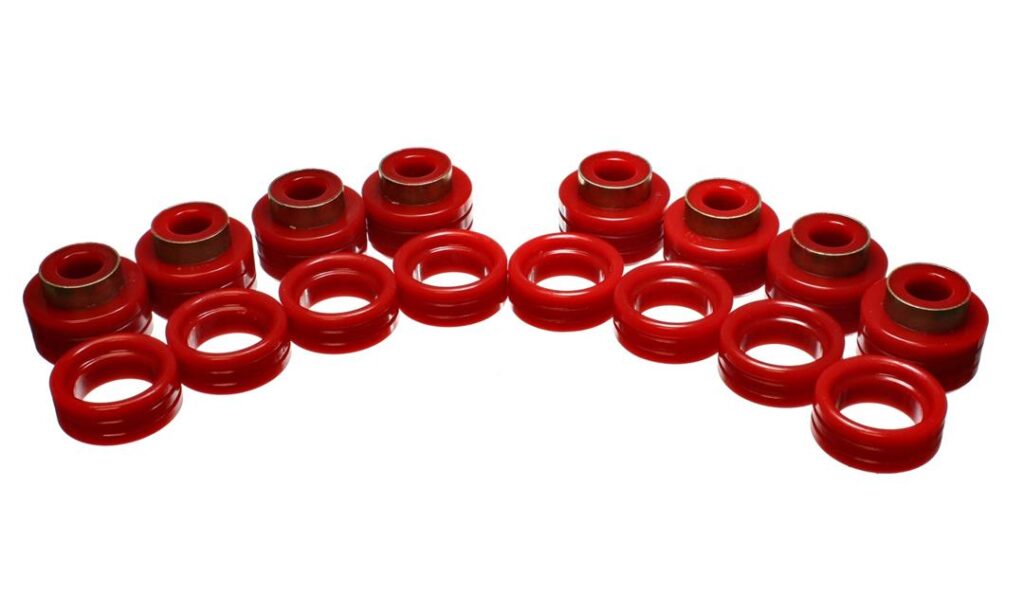 Energy Suspension Body Mount Bushings Red for 1995-2002 Dodge Ram 3500 5.4109R