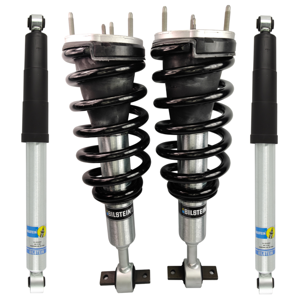 Bilstein 6112 Assembled Front 1.85-2.75 Lift Coilovers with B8 5100 0-1 Rear Lift Rear Shocks for 2007-2013 Chevy Silverado 1500 2WD-4WD