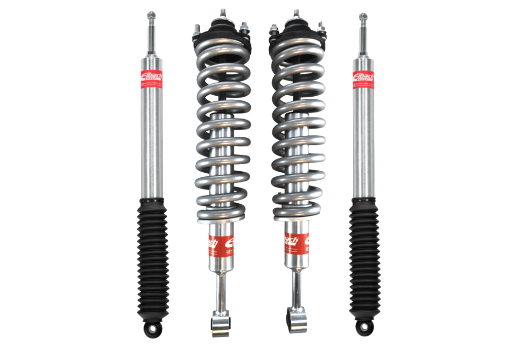 Eibach Stage 1 Assembled 2.5 Front Lift Coilovers and 0-1 Rear Pro-Truck-Lift Shocks for 2016-2021 Toyota Tundra 2WD