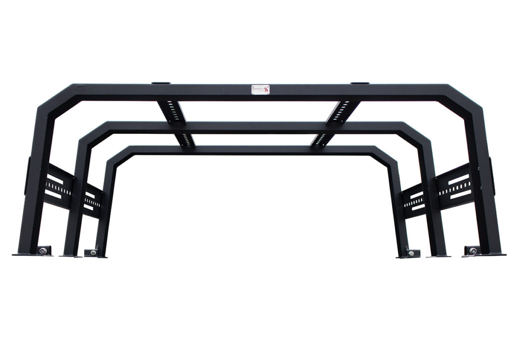 Gladiator Bed Rack Full Tackle Rack For 20+ Jeep Gladiator Full Rack Black Powdercoat Fishbone Offroad - FB21219