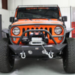 Jeep JK Front Winch Bumper W/Grille Guard 07-18 Wrangler JK Manowar Series Fishbone Offroad - FB22062