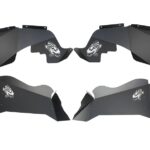 Jeep JK Logo Aluminum Inner Fenders 07-18 Wrangler JK Black Powdercoat Fishbone Offroad - FB33073