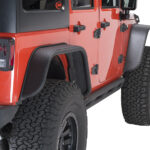 Jeep JK Tube Fenders 07-18 Wrangler JK Front/Rear Set Of 4 Steel Black Textured Powdercoat Fishbone Offroad - FB23006