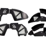 Jeep JL Inner Fenders For 18-Current Wrangler JL Front/Rear Set of 4 Aluminum Black Powdercoat Fishbone Offroad - FB33130