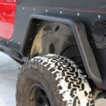 Jeep TJ Tube Fenders Rear 3 Inch Flare 97-06 Wrangler TJ Steel Black Textured Powdercoat Fishbone Offroad - FB23029R