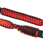 Wrangler Paracord Door Handles Black/Red for 97-06 Jeep Wrangler Fishbone - FB55286