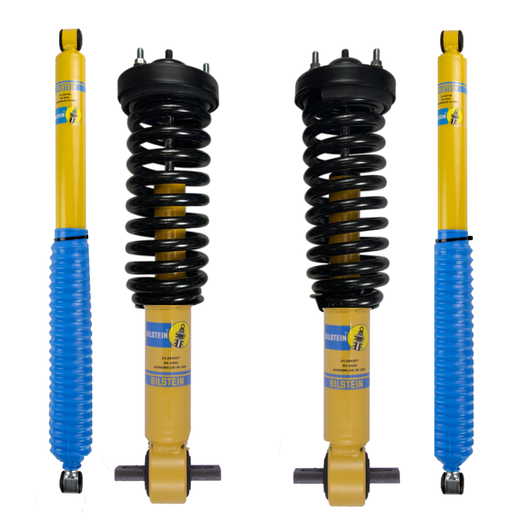 Bilstein 4600 Front Assembled Coilovers with OE Replacement Coils and Rear Shocks for 2014 Ford F-150