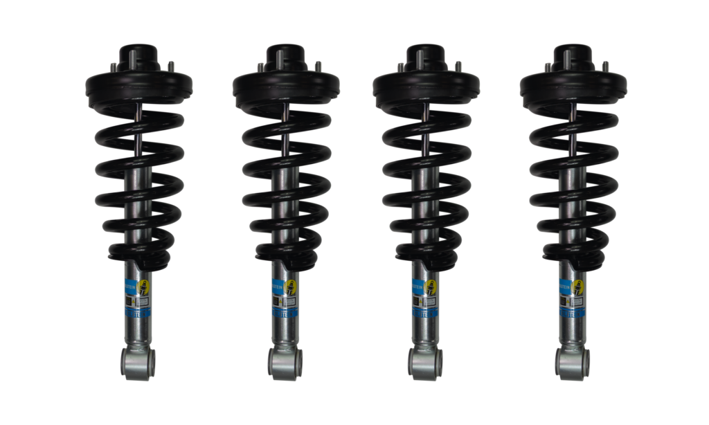 Bilstein B8 5100 RHA 0-1.6 Front Lift Assembled Coilovers and 0-1.5 Rear Lift Shocks For 2014-2023 Ford Expedition 2WD-4WD