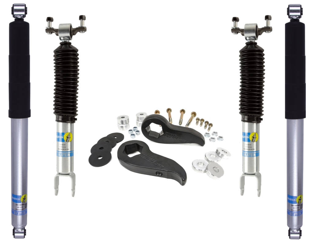 ReadyLift 2" Levelling Kit with Bilstein 5100 Front Shocks and Bilstein 5100 0-1" Rear Lift Shocks for 2020-2022 Chevy GMC 3500HD