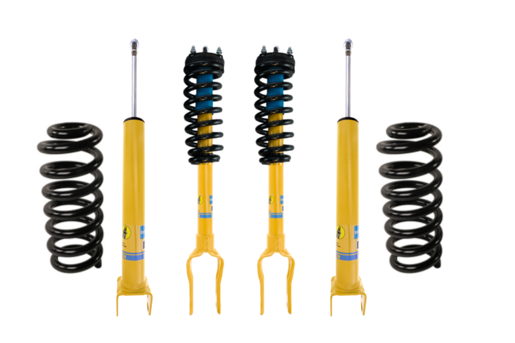 Bilstein 4600 Front OE Replacement Coilovers with OE Coils-Rear Shocks and Moog Coils for 2010-2015 Dodge Durango