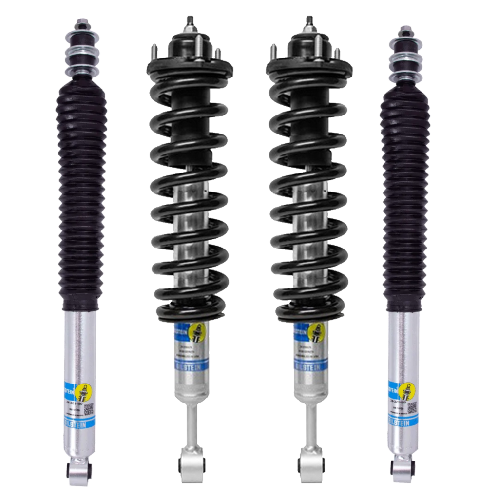 Bilstein 5100 0-0.85 Lift Front Assembled Coilovers with OE Springs and 0-1 Rear Lift Shocks for 2005-2015 Toyota Tacoma