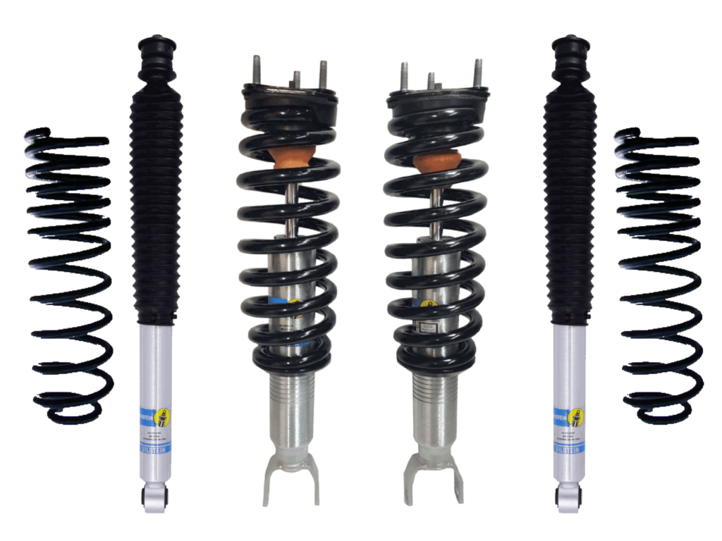 Bilstein 6112 0.6-2.6 Front Lift Assembled Coilovers with Rear 5100 Shocks and 1.5 ICON Coils for 2019-2023 Ram 1500 2WD-4WD