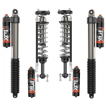 Fox 2.5 Perf Elite Series 1.5-2 Front Lift Reservoir Adjustable Coilovers and 0-1 Rear Lift Reservoir Adjustable Shocks for 2021-2024 Ford F-150 RWD