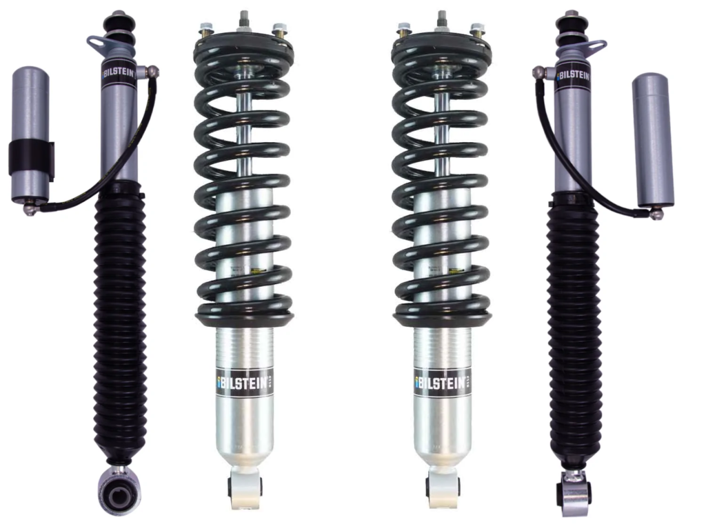 Bilstein 6112 1.5-2.6 Medium Duty(150-200lbs) Assembled Front Coilovers and B8 5160 0-2 Rear Lift Shocks for 2010-2024 Toyota 4Runner