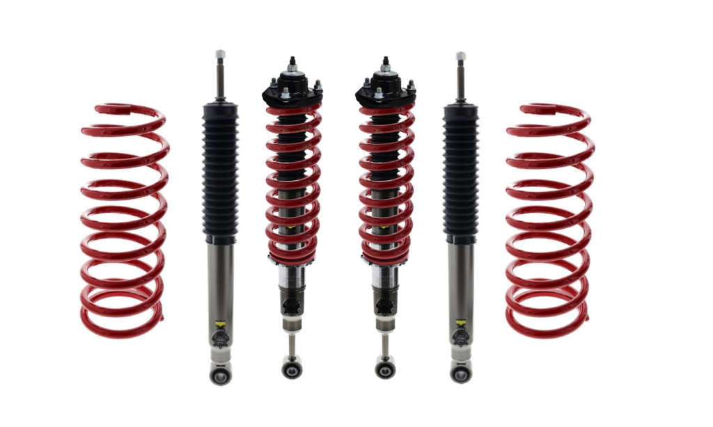 KYB JAOS 2 Front Assembled Coilovers with Rear adjustable compression Shocks for 2010-2014 Toyota FJ Cruiser