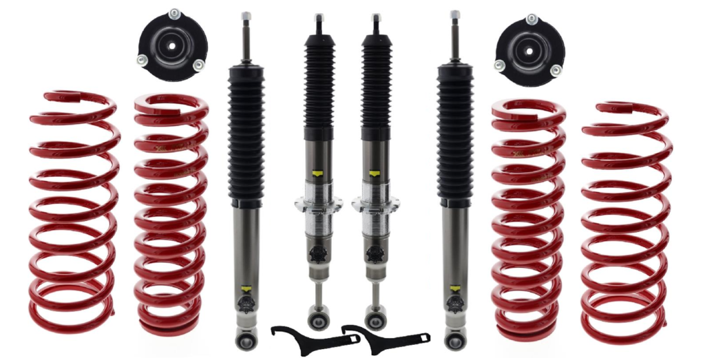 KYB JAOS 2 Front and Rear Coils and Shocks Kit with adjustable compression for 2010-2014 Toyota FJ Cruiser