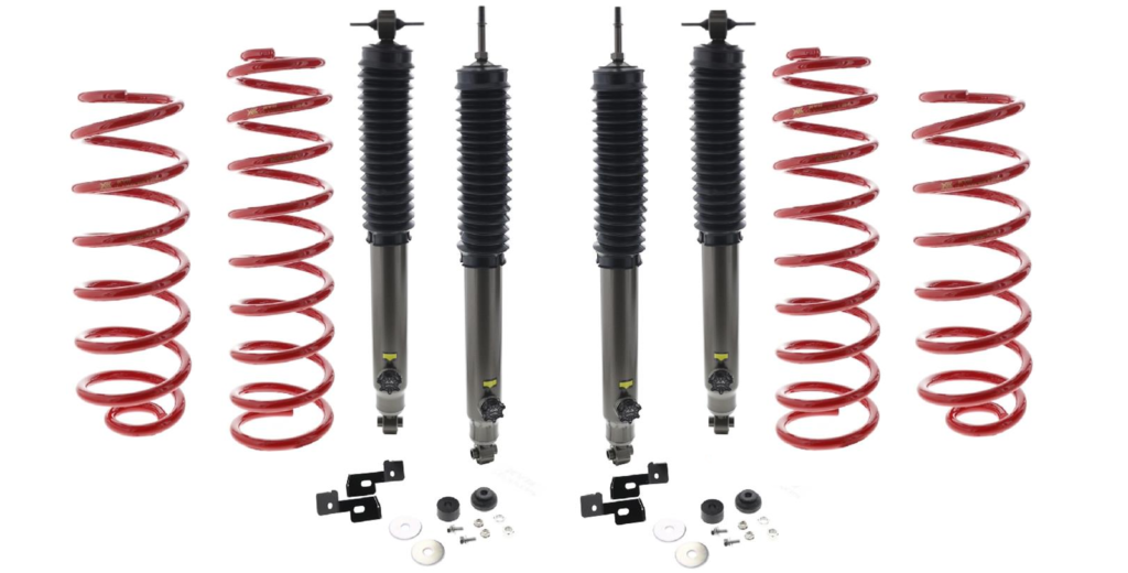 KYB JAOS 2 Front and Rear Lift adjustable compression shocks with Coils for 2010-2014 Toyota FJ Cruiser