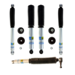 Bilstein 5100 2-2.5 Front 0-1 Rear Lift Shocks with Steering Stabilizer for 2001-2010 Chevrolet Silverado 2500-2500HD 2WD-4WD