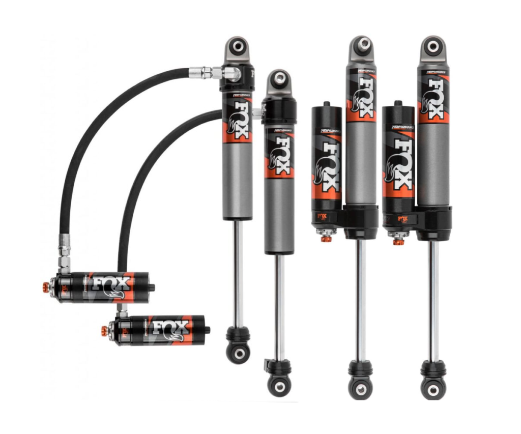 Fox Performance Elite Series 4.5-6 Front-Rear Lift Shocks for 2018-2024 Jeep Wrangler JL 2WD-4WD 2.5 Reservoir Compression Adjustable