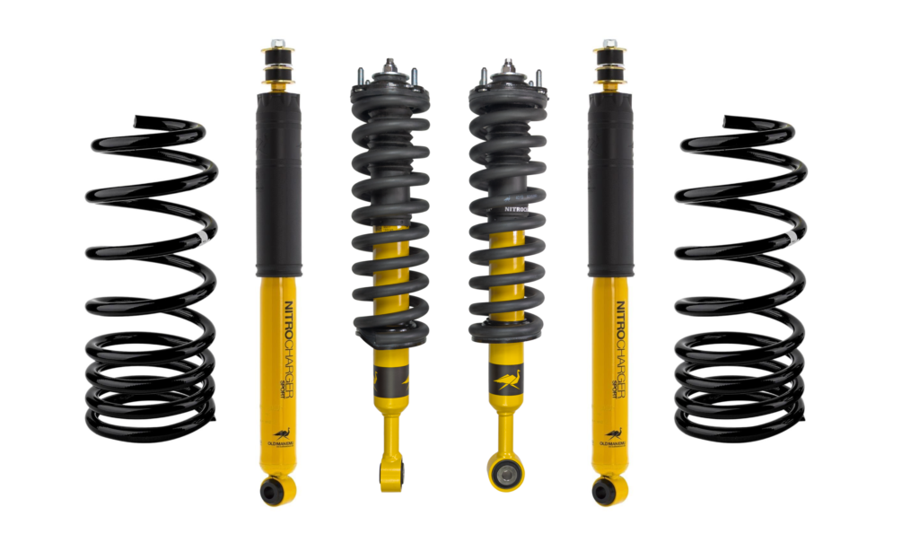 Old Man Emu 1-2 Front Lift Assembled Coilovers with Rear Shocks for 2008-2021 Toyota Land Cruiser 200 Series