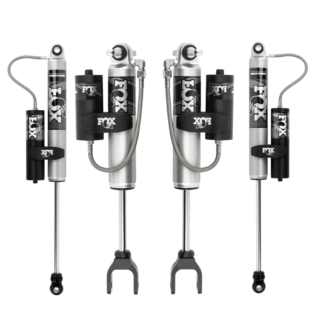 FOX Performance 2.0 Reservoir 1.5-3.5 Front and Rear Lift Reservoir Shocks for 2011-2019 Chevy GMC 2500 3500