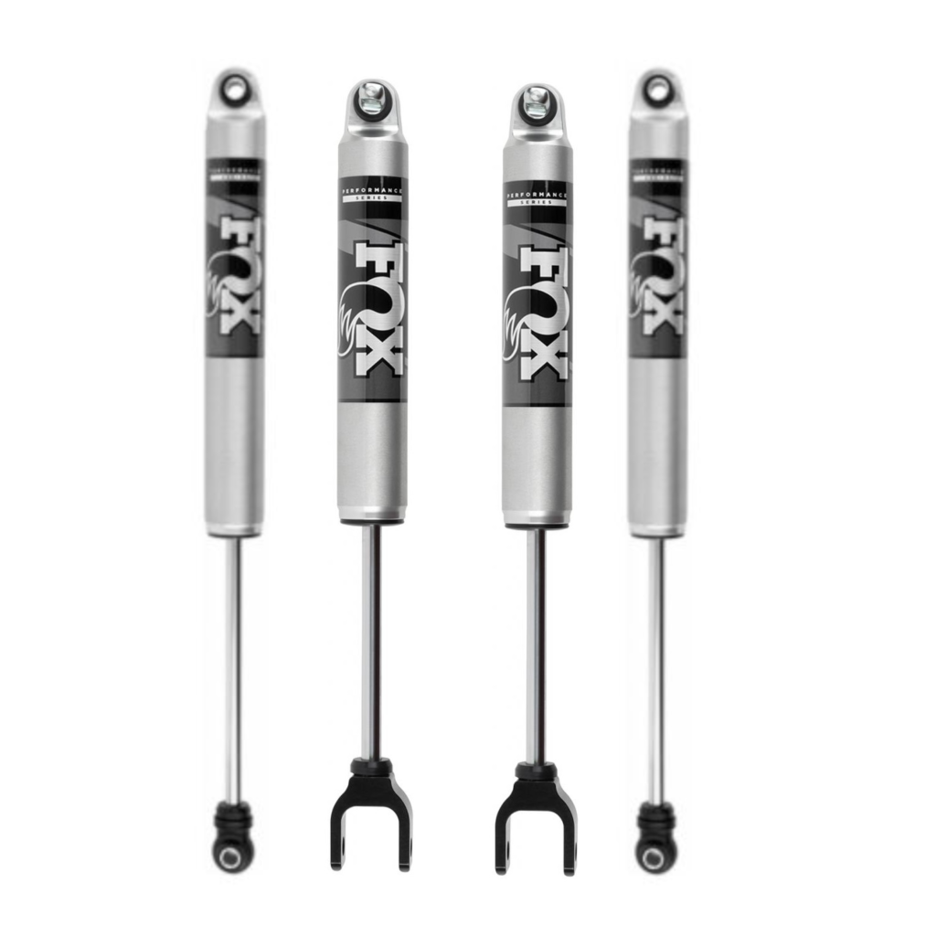 Fox Perf Series 2.0 Smooth Body IFP 1.5-2.5 Front with 0-1 Rear Lift Shocks for 2020-2023 Chevrolet Silverado 2500-3500 2WD-4WD