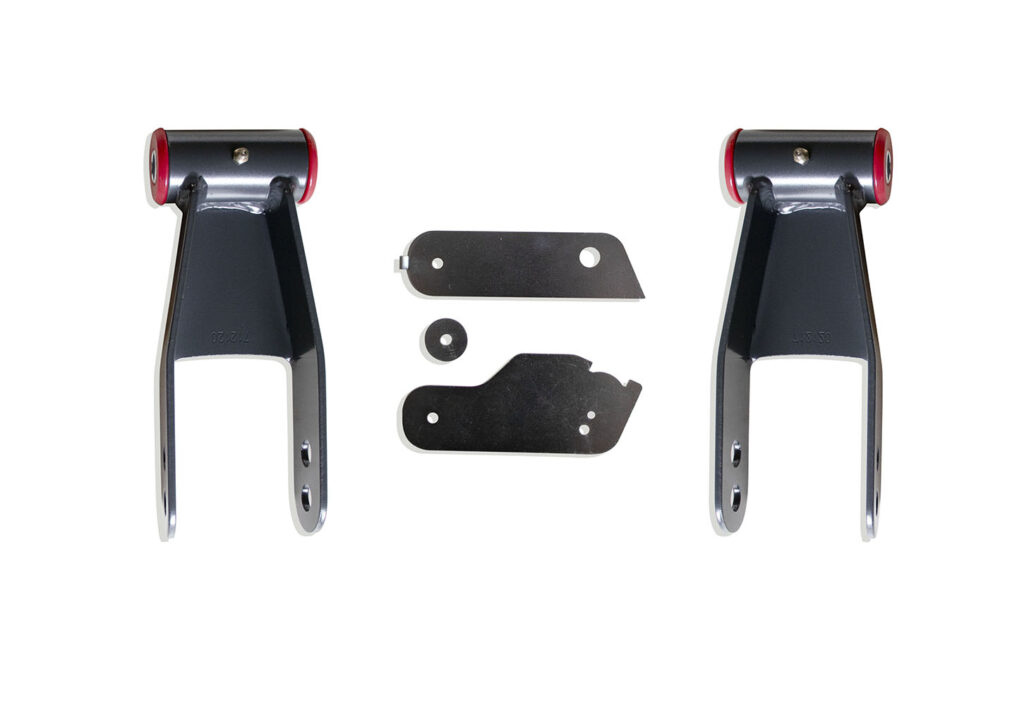 MaxTrac 2" Lowering Shackles & Sensor Brackets for Adaptive Ride Models for 2019-2024 Silverado/Sierra 1500 2WD/4WD-712120MR