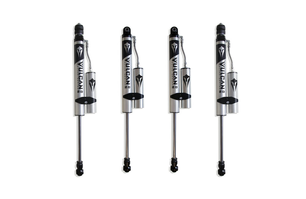 MaxTrac Front & Rear Vulcan Series Reservoir Shocks – 2.5"-3" Lift Height for 2007-2018 Jeep JK Wrangler-889730VR