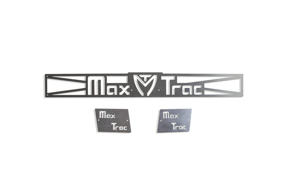 MaxTrac Aluminum Logo Plates for Subframe Lift Kits for 2007-2018 Silverado/Sierra 1500 2WD/4WD-941370-LOGO-SM