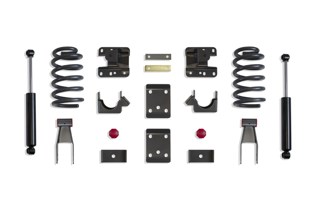 MaxTrac 2"/4" Lowering Kit with Coils for Ext/Crew Cab for 2014-2018 Silverado/Sierra 1500-K331524-8