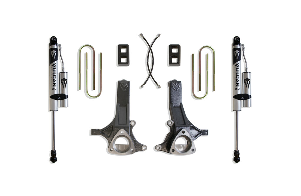 MaxTrac 4.5" Lift Kit with Vulcan Series Reservoir Shocks for 2002-2008 RAM 1500 5-Lug 2WD-K882145VR