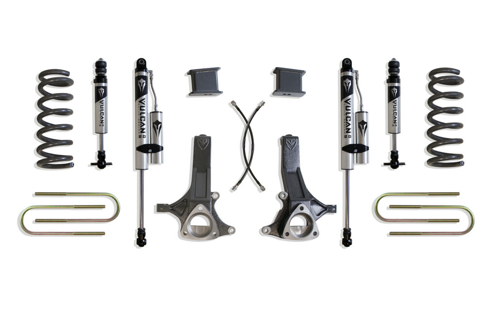 MaxTrac 7" Lift Kit with Vulcan IFP Front and Vulcan Reservoir Rear Shocks for 2002-2008 RAM 1500 2WD 4.7L-K882170VR