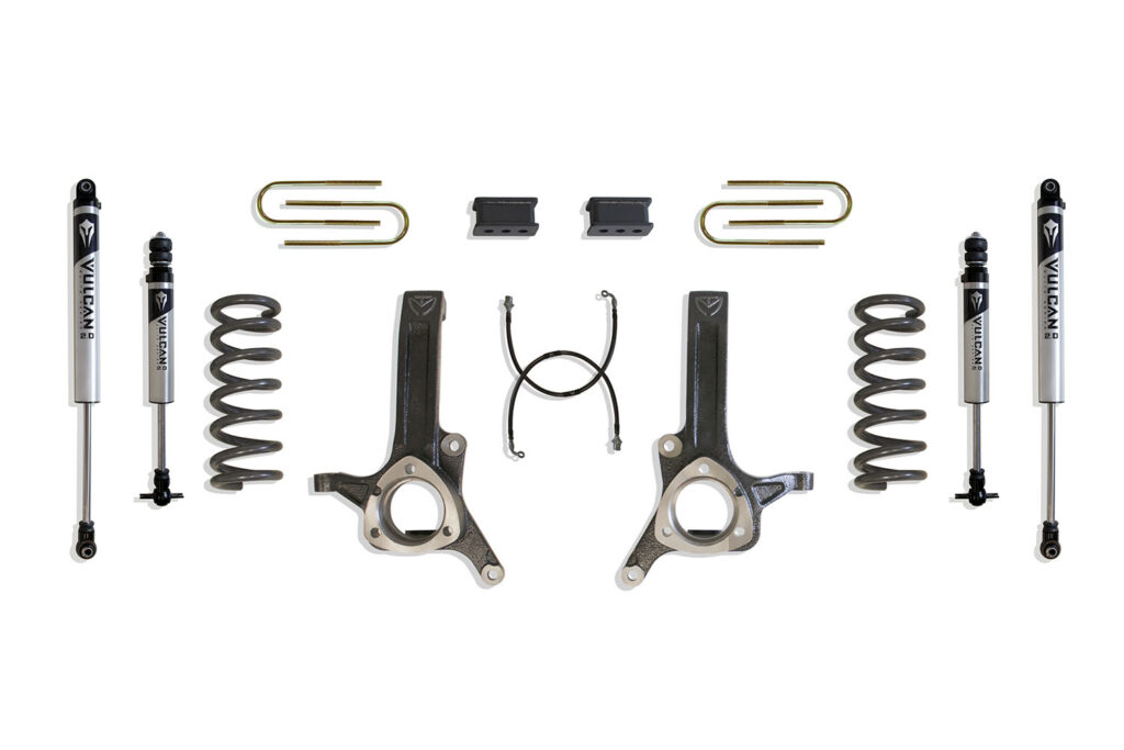 MaxTrac 6.5" Lift Kit with 4.125" x 16.5" U-Bolts and Vulcan IFP Shocks for Dually Models for 2003-2008 RAM 3500 2WD Diesel-K882262V-DXL