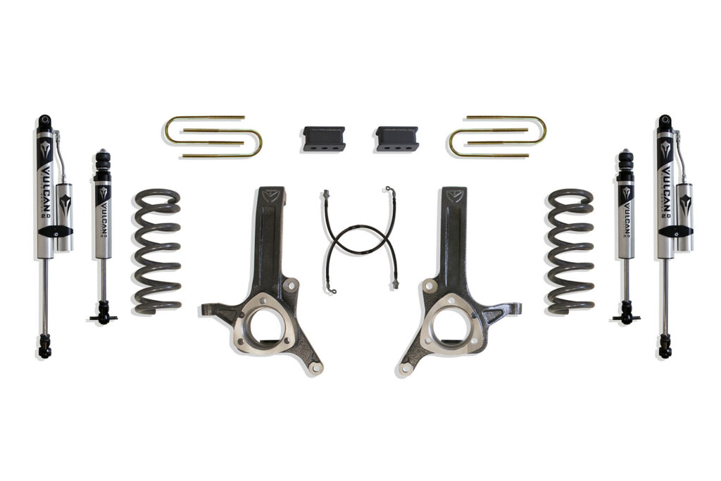 MaxTrac 6.5" Lift Kit with 4.125" x 13.5" U-Bolts and Vulcan IFP Front/Vulcan Reservoir Rear Shocks for 2003-2008 RAM 2500/3500 Diesel-K882262VR-DL