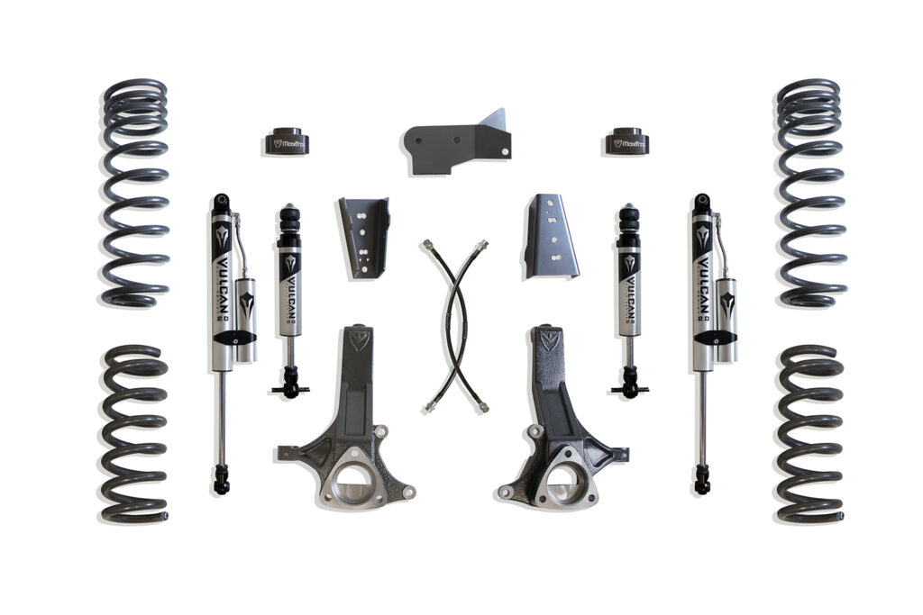 MaxTrac 7″ Lift Kit with Vulcan IFP Front/Vulcan Reservoir Rear Shocks for 2009-2024 RAM 1500 5.7L 2WD-K882471VR