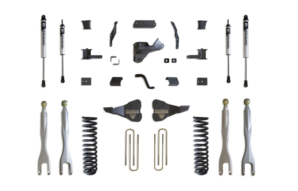 MaxTrac 4" Lift Kit with 4-Links and Vulcan Shocks for 2017-2022 F-250/F-350 4WD Diesel-K943341VL