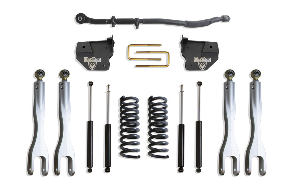 MaxTrac 2.5" Lift Kit with 4-Links and MaxTrac Shocks for 2014-2024 RAM 2500 4WD Diesel-K947225L