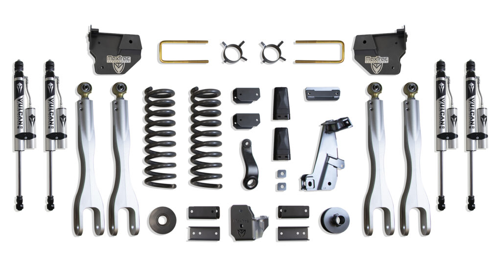 MaxTrac 4″ Lift Kit with 4-Links and Vulcan Reservoir Shocks for 2014-2018 RAM 2500 4WD Diesel-K947241VRL